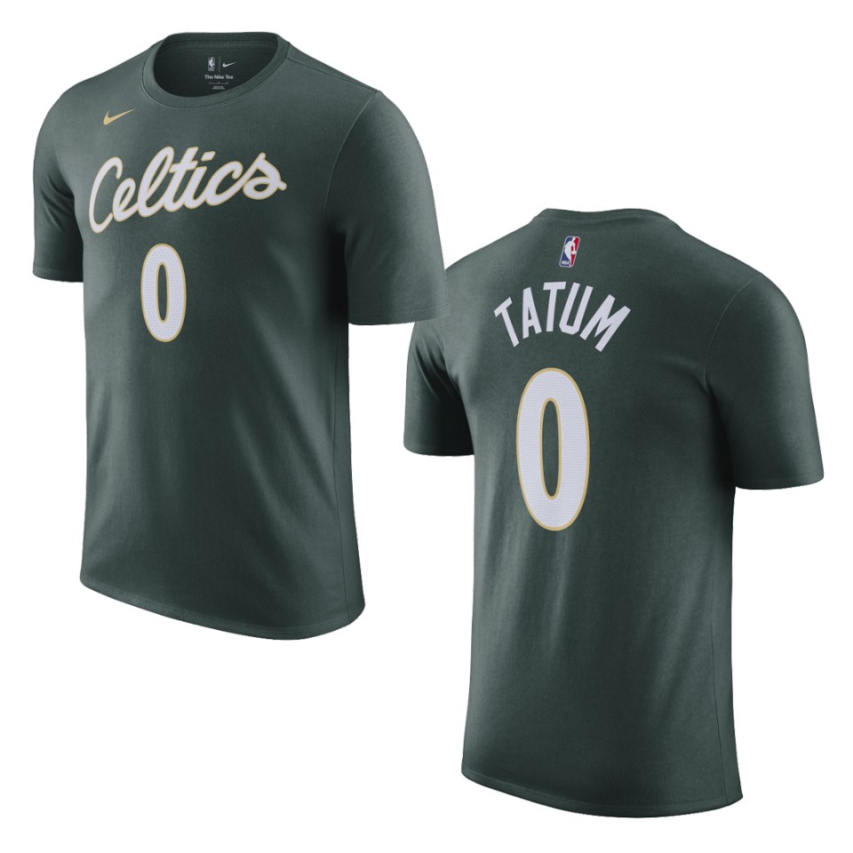 Men's Boston Celtics Jayson Tatum #0 City Edition 2022-23 Green T-Shirt 2401DLPR